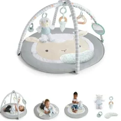 Ingenuity - Sheppy's Spot Ultra Plush Baby Activity Gym e Tummy Time Mat