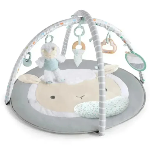 Ingenuity - Sheppy's Spot Ultra Plush Baby Activity Gym e Tummy Time Mat