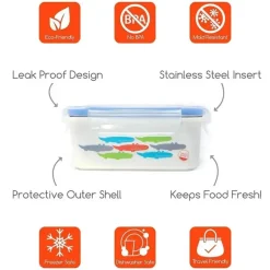 Innobaby - lanche ou lancheira de aço inoxidável Keepin' Fresh, 16 onças, jacaré