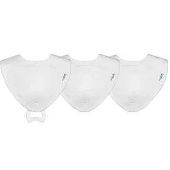 Iplay - 3 unidades de babadores de musselina que ficam secos, branco 0/12 meses