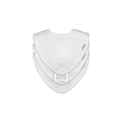 Iplay - 3 unidades de babadores de musselina que ficam secos, branco 0/12 meses