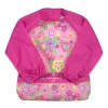 Iplay - Babador de manga comprida Snap &amp; Go, campo de flores rosa