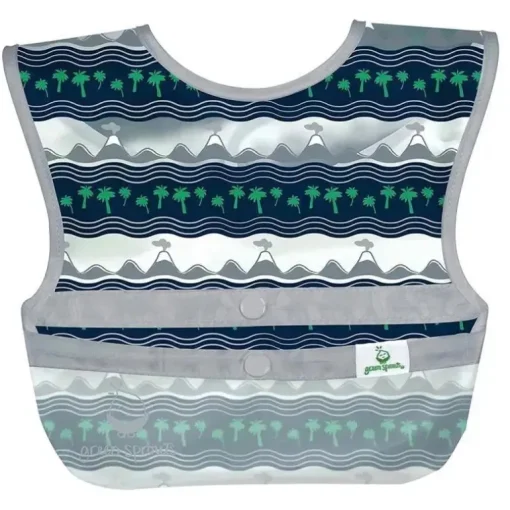 Iplay - Babadores de limpeza Snap &amp; Go (3 unidades), Dinossauros azuis, 9-18 meses