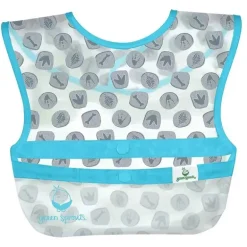 Iplay - Babadores de limpeza Snap &amp; Go (3 unidades), Dinossauros azuis, 9-18 meses