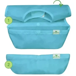 Iplay - Babadores Snap &amp; Go Easy-Wear (3 unidades), Aqua Llamas, 9/18 meses