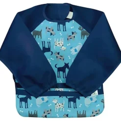 Iplay - Babete de manga comprida Snap &amp; Go Easy-Wear, Aqua Dogs
