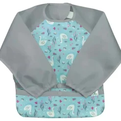 Iplay - Babete de manga comprida Snap &amp; Go Easy-Wear, Aqua Swan
