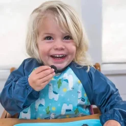 Iplay - Babete de manga comprida Snap &amp; Go Easy-Wear, Aqua Dogs