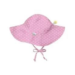 Iplay - Chapéu de proteção solar com aba de bebê menina, Pink Daisy Geo