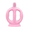 Iplay - Escova de dentes de aprendizagem feita de silicone, rosa, 9/18M