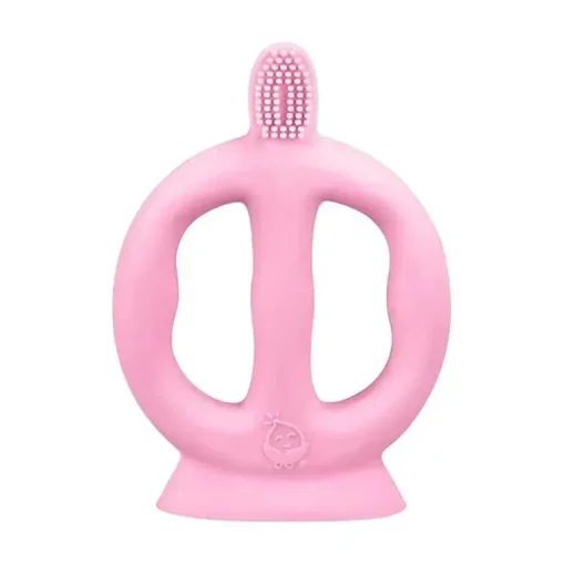Iplay - Escova de dentes de aprendizagem feita de silicone, rosa, 9/18M