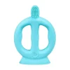 Iplay - Escova de dentes de aprendizagem feita de silicone, Aqua, 9/18M