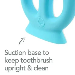 Iplay - Escova de dentes de aprendizagem feita de silicone, Aqua, 9/18M