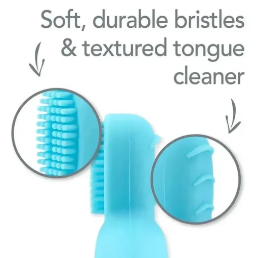 Iplay - Escova de dentes de aprendizagem feita de silicone, Aqua, 9/18M