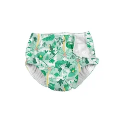 Iplay - Fralda de banho absorvente reutilizável Snap, selva tropical verde