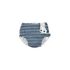 Iplay - Fralda de banho absorvente reutilizável Snap, listra marinha