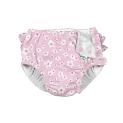 Iplay - Fralda de Natação Absorvente Reutilizável Ruffle Snap, Flor