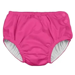 Iplay - Fralda de Natação Absorvente Reutilizável Snap-Rosa Quente
