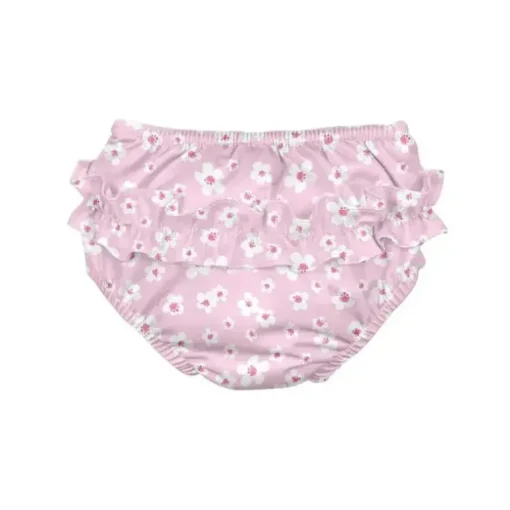 Iplay - Fralda de Natação Absorvente Reutilizável Ruffle Snap, Flor