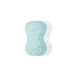 Iplay - Panos de arroto de musselina 3Pk feitos de algodão orgânico, Aqua Fox