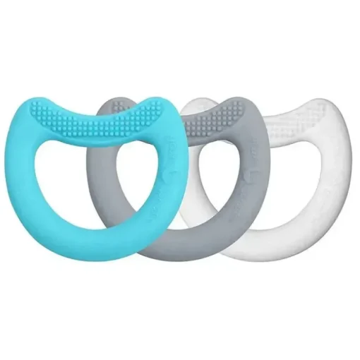 Iplay - Primeiros mordedores feitos de silicone (3Pk), Aqua Set 3 Mo+