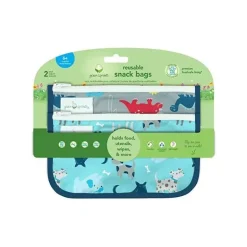 Iplay - Sacolas reutilizáveis ​​de 2 unidades, Aqua Dogs, 6M