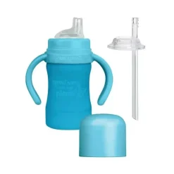 Iplay - Sprout Ware Sip &amp; Straw Cup feito de plantas, Aqua, 6M