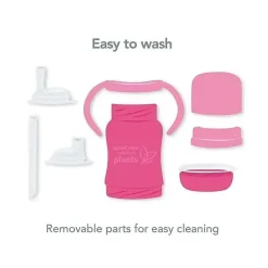 Iplay - Sprout Ware Sip &amp; Straw Cup feito de plantas, rosa, 6M