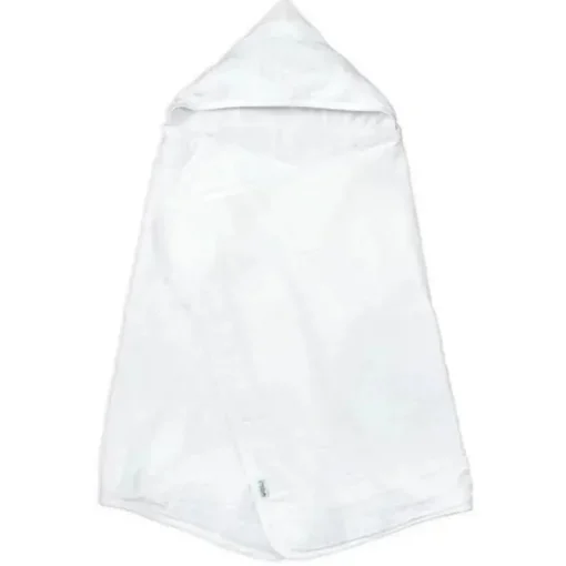 Iplay - Toalha de musselina com capuz feita de algodão orgânico, branco