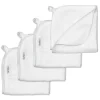 Iplay - Toalhas de musselina feitas de algodão orgânico (4Pk), branco