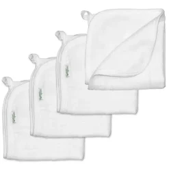 Iplay - Toalhas de musselina feitas de algodão orgânico (4Pk), branco