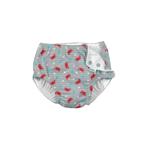 Iplay Baby - Fraldas de natação para bebês com proteção UV, caranguejo cinza