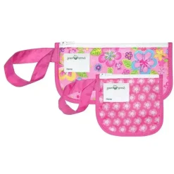 Iplay Baby - Pacote de 2 sacos de lanche reutilizáveis, campo de flores rosa, 6M