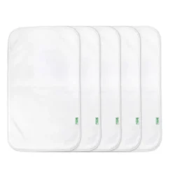 I-Play Green Sprouts com 5 unidades de almofadas de arroto para secar, branco