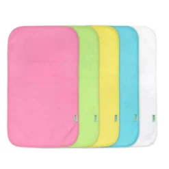 I-Play Green Sprouts 5-Pacote de Almofadas de Arroto Stay-Dry, Rosa