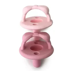 Itzy Ritzy - 2 pacotes de chupetas de silicone - laço (rosa claro/rosa escuro)