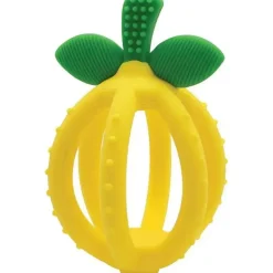 Itzy Ritzy - Bola de dentição de silicone Bitzy Bitzer, gota de limão