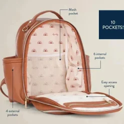 Itzy Ritzy - Bolsa de fraldas Mini Plus, Conhaque