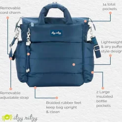 Itzy Ritzy - Bolsa de fraldas Dream Convertible Sapphire Starlight