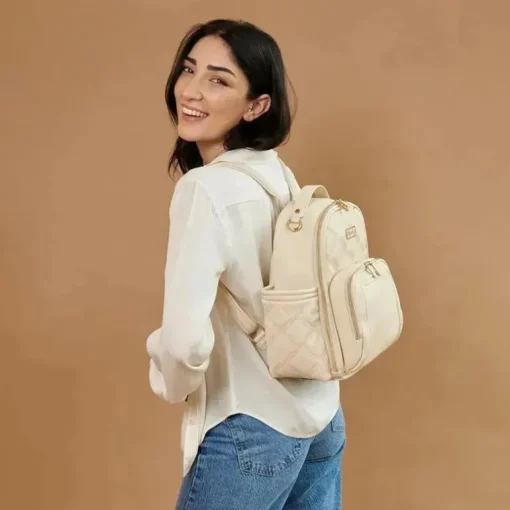 Itzy Ritzy - Bolsa de Fraldas Baby Mini Plus, Leite e Mel