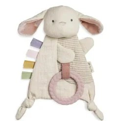 Itzy Ritzy - Brinquedo Sensorial Crinkle Bitzy com mordedor, coelho