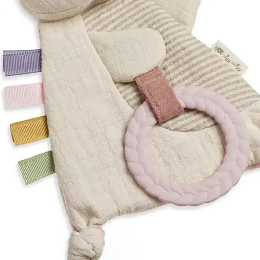 Itzy Ritzy - Brinquedo Sensorial Crinkle Bitzy com mordedor, coelho