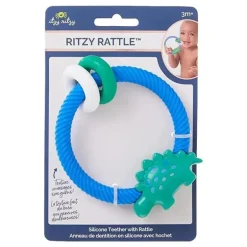 Itzy Ritzy - chocalho de dinossauro com anel de dentição