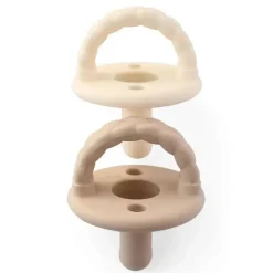 Itzy Ritzy - Chupeta de silicone 2Pk, tranças de torrada e creme de manteiga