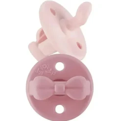 Itzy Ritzy - Chupetas ortodônticas de silicone 2Pk, sapatilha de balé e prímula, 0/6M