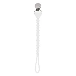 Itzy Ritzy - Clipe de chupeta de silicone Sweetie Strap™ de uma peça, branco