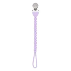 Itzy Ritzy - Clipe de chupeta de silicone Sweetie Strap™ de uma peça, diamante roxo