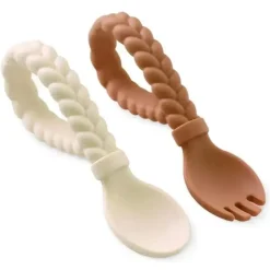 Itzy Ritzy - conjunto de colheres e garfos para doces com creme de manteiga, caramelo e 2 unidades