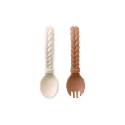 Itzy Ritzy - conjunto de colheres e garfos para doces com creme de manteiga, caramelo e 2 unidades