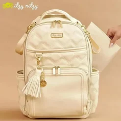 Itzy Ritzy - Mochila para fraldas, mochila Boss Plus de grande capacidade para bebês, leite e mel